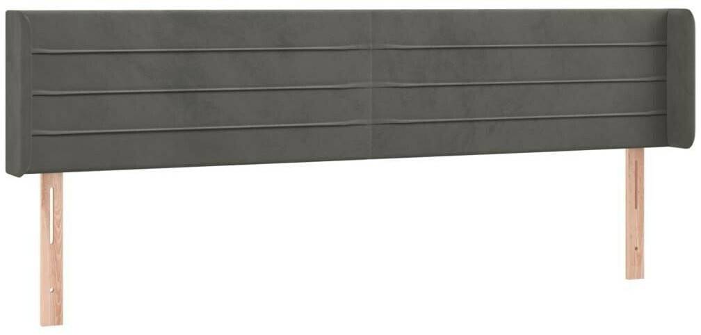 vidaXL Headboard with ears 183x16x78/88cm velvet (3118969) Letti