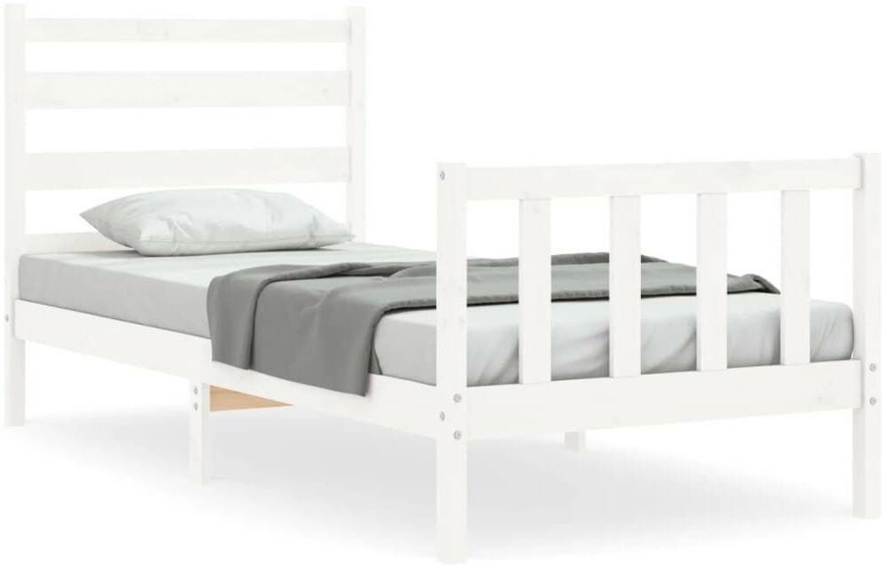 Letti vidaXL Solid wood bed with headboard 90x190cm (3192002)