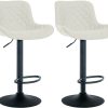 CLP Set of 2 bar stools Minosa fabric cream (322854) Mobili bar