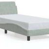 Letti vidaXL Bed frame with headboard 90x190cm velvet (373092)