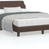 vidaXL Bed frame with headboard 140x190cm faux leather (373180) Letti