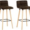 CLP Set of 2 bar stools Lincoln velvet brown (312826) Mobili bar