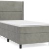 vidaXL Box spring bed with mattress 90x190cm velvet (3132591) Letti