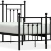 vidaXL Bed frame with headboard and footboard metal 120x200cm (353553) Letti