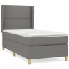 vidaXL Box spring bed with mattress 90x200cm fabric (3128414) Letti