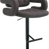 CLP Bar stool Dublin FABRIC black dark gray (318194) Mobili bar