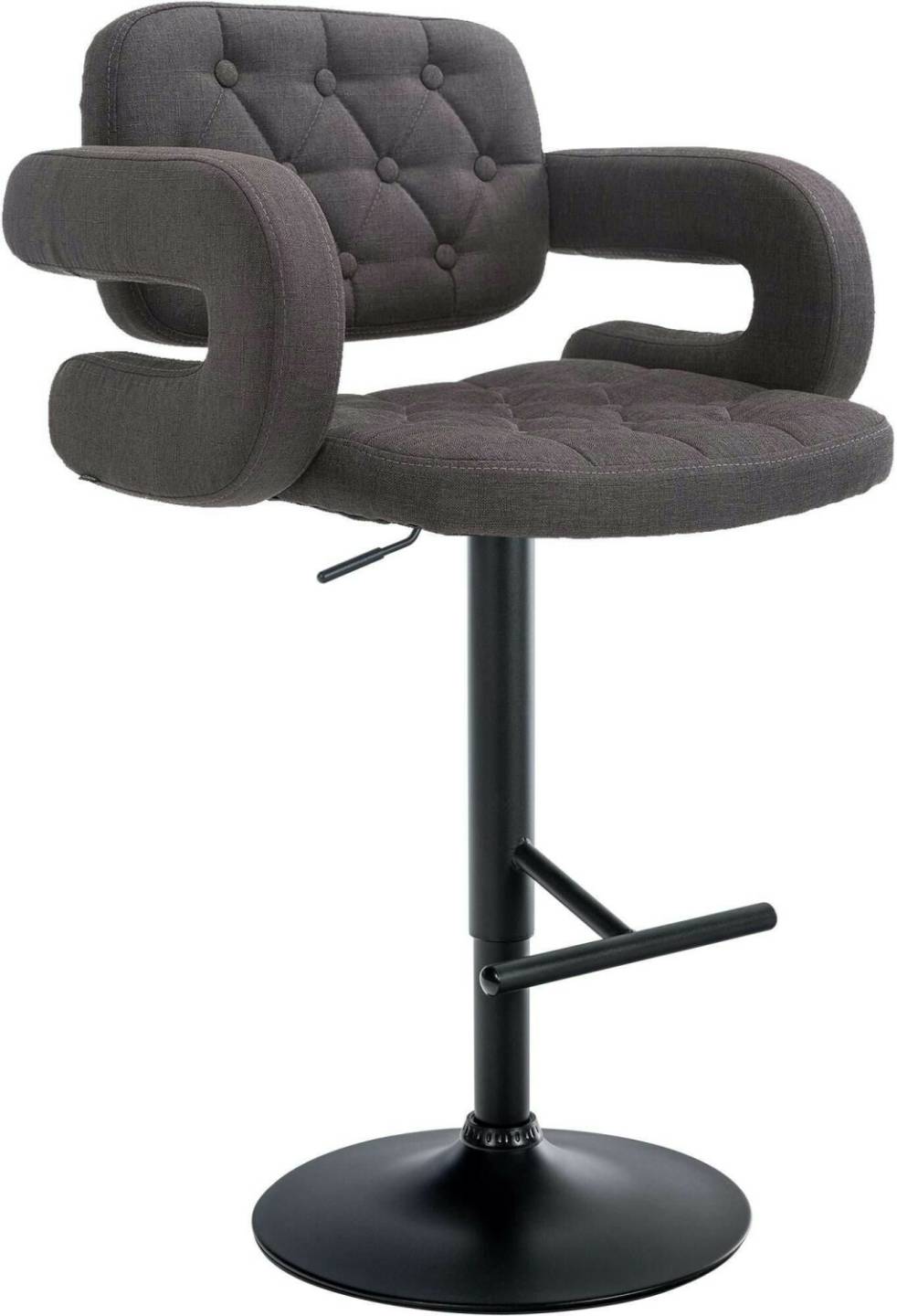 CLP Bar stool Dublin FABRIC black dark gray (318194) Mobili bar