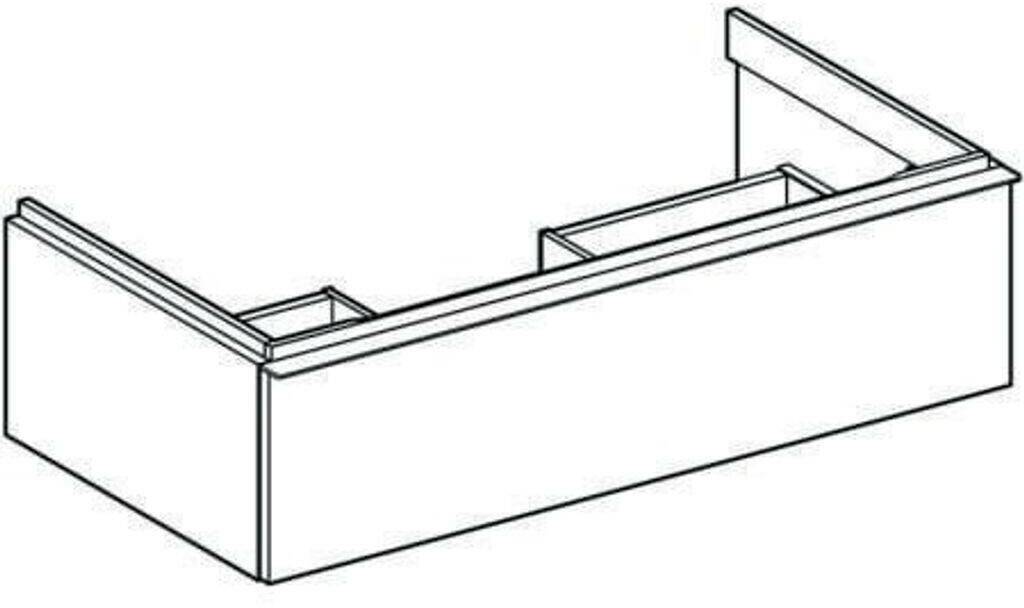 Geberit iCon vanity unit for washbasin with 1 drawer 88.8 x 24.7 x 47.6 cm white matt white powder-coated matt (502312013) Mobili sottolavabo