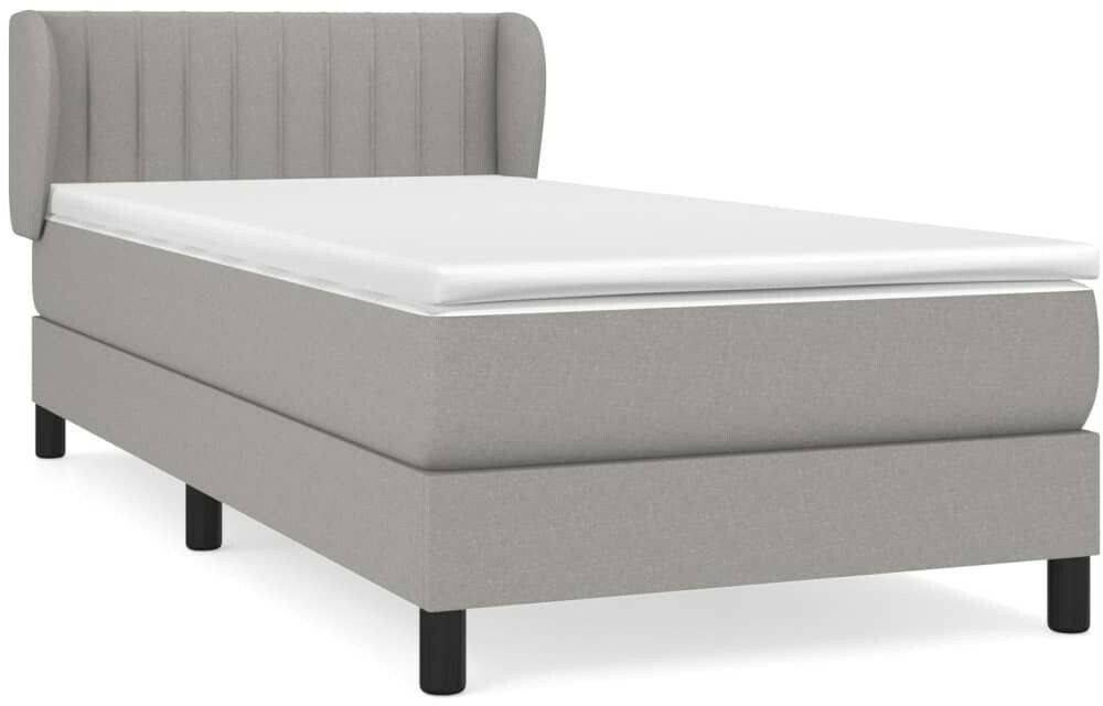 vidaXL Box spring bed with mattress 100x200cm fabric (3126381) Letti