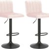 CLP Set of 2 bar stools Jamie velvet pink (323345) Mobili bar