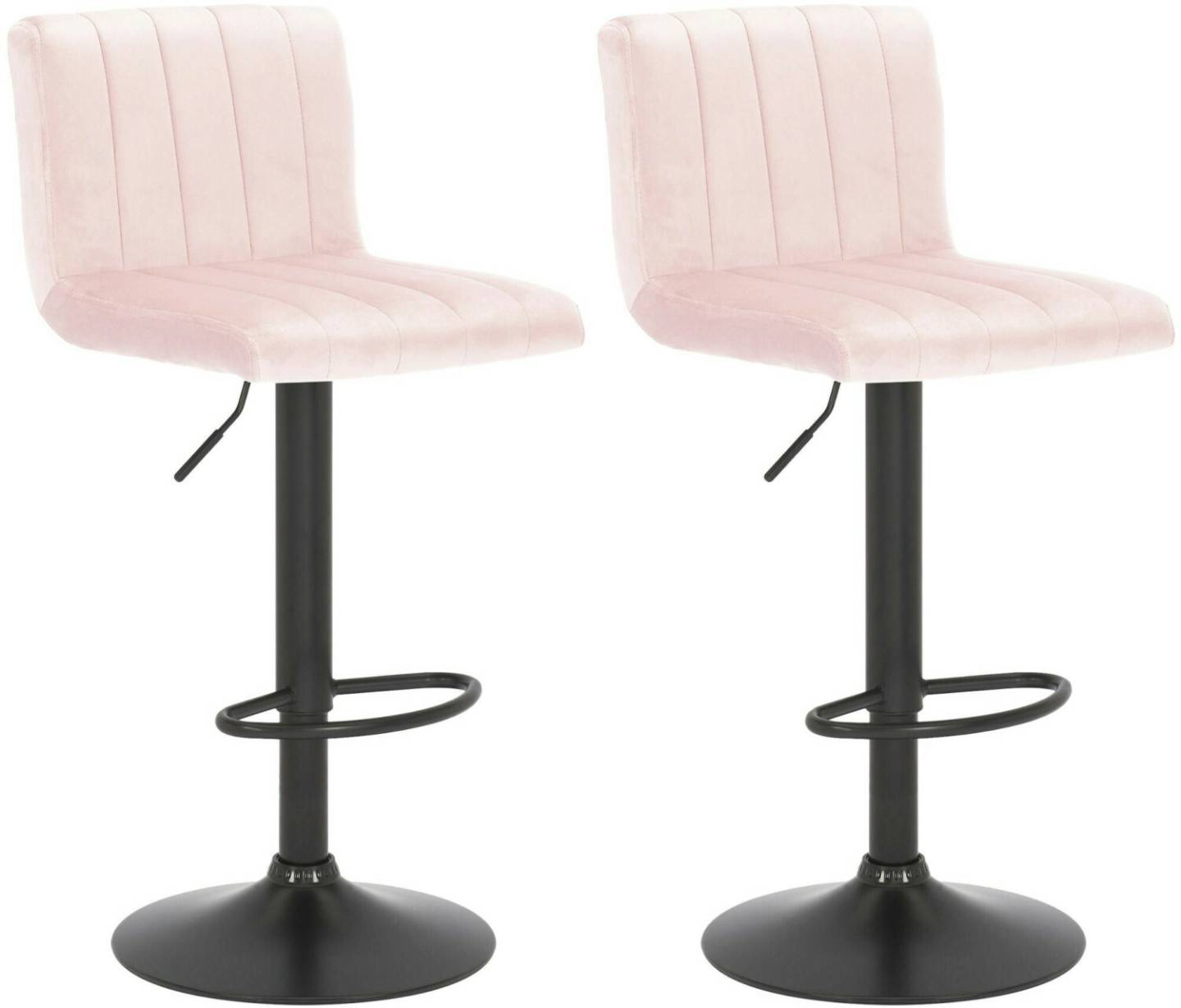 CLP Set of 2 bar stools Jamie velvet pink (323345) Mobili bar