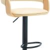 CLP Bar stool Nilse imitation leather black natural/cream (322149) Mobili bar