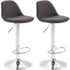 CLP Set of 2 bar stools Kiel fabric dark gray (307010) Mobili bar