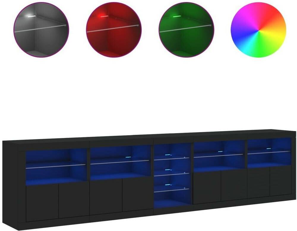 vidaXL Sideboard with LED lights 283x67cm (3209024) Cassettiere