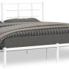 vidaXL Bed frame with headboard metal 200x200cm (355617) Letti