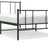 Letti vidaXL Metal Bed Frame 100x190 cm (352492) black