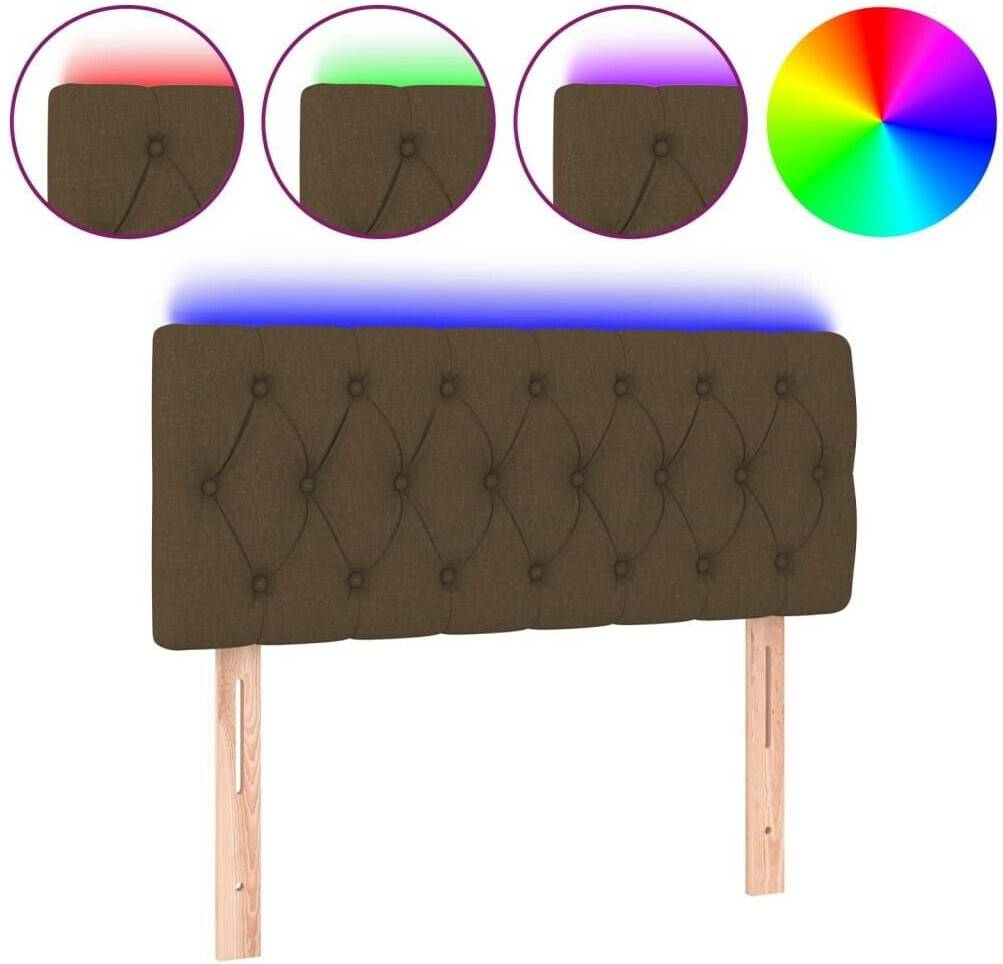 Letti vidaXL LED headboard 100x7x78/88cm fabric (3121941)