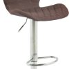 Mobili bar CLP Bar stool cork fabric chrome brown (313220)