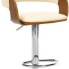 Mobili bar CLP Bar stool Nilse imitation leather chrome walnut/cream (322150)