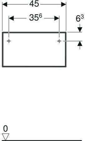 Mobili da bagno Geberit Armadietto laterale Geberit One cassetto 45x24,5x47cm grigio