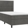 vidaXL Box spring bed with mattress 90x190cm velvet (3132592) Letti