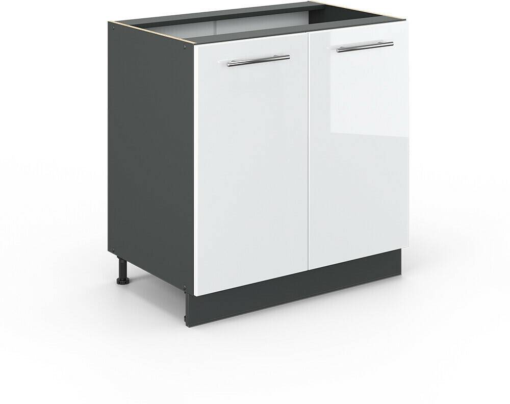 VICCO Base cabinet Fame-Line 80 cm anthracite/white high gloss modern Mobili da cucina