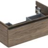 Geberit iCon vanity unit for washbasin with 1 drawer 74 x 24.7 x 47.6 cm walnut hickory lava powder-coated (502311JR1) Mobili sottolavabo