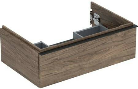 Geberit iCon vanity unit for washbasin with 1 drawer 74 x 24.7 x 47.6 cm walnut hickory lava powder-coated (502311JR1) Mobili sottolavabo