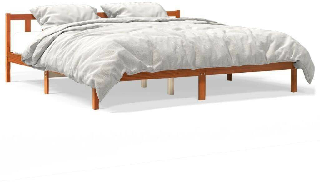 vidaXL Solid wood bed pine 180x200cm (844812) Letti