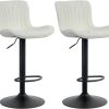 CLP Set of 2 bar stools Linus fabric cream (322368) Mobili bar