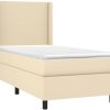 Letti vidaXL Box spring bed with mattress & LED 90x190cm fabric (3138122)