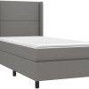 Letti vidaXL Box spring bed with mattress & LED 100x200cm fabric (3138214)