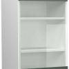 Mobili da cucina Livinity Fame-Line glass kitchen cabinet, 40 cm, green-gold country house/white