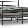 Letti vidaXL Bed frame with head and footboard metal 193x203cm (355389)