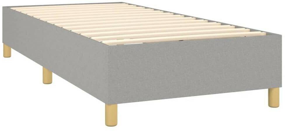 vidaXL Box spring bed with mattress 100x200cm fabric (3142153) Letti