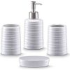 Accessori da bagno Zeller Badset set da bagno in ceramica bianco (18266)