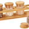 Relaxdays Spice container set with bamboo holder Portaspezie