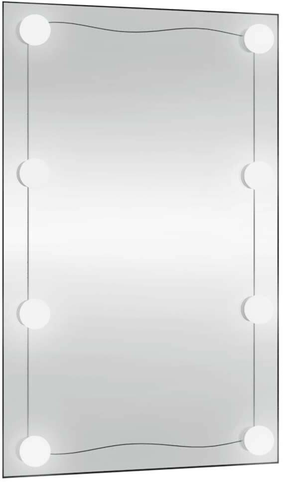 Specchi vidaXL Wall mirror with LED lights 50x80 cm Glass Rectangular