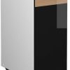 Livinity Pharmacy cabinet Fame-Line, 30 cm without worktop, high-gloss black oak/white Mobili da cucina