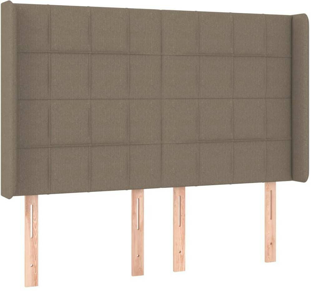 vidaXL Headboard with ears 147x16x118/128cm fabric (3119582) Letti