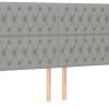 vidaXL Headboard with ears 183x23x118/128cm fabric (3118306) Letti