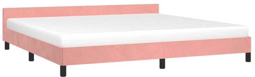 Letti vidaXL Bed frame with headboard velvet 200x200cm (347596)