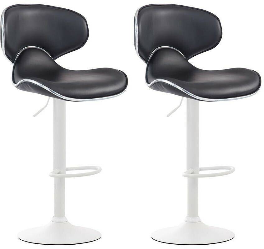 Mobili bar CLP Set of 2 bar stools Las Vegas V2 white black (316049)