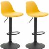 Mobili bar CLP Set of 2 bar stools Kiel plastic black yellow (314178)