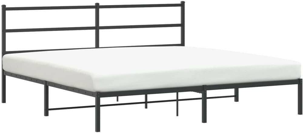 vidaXL Bed frame with headboard metal 183x213cm (355370) Letti