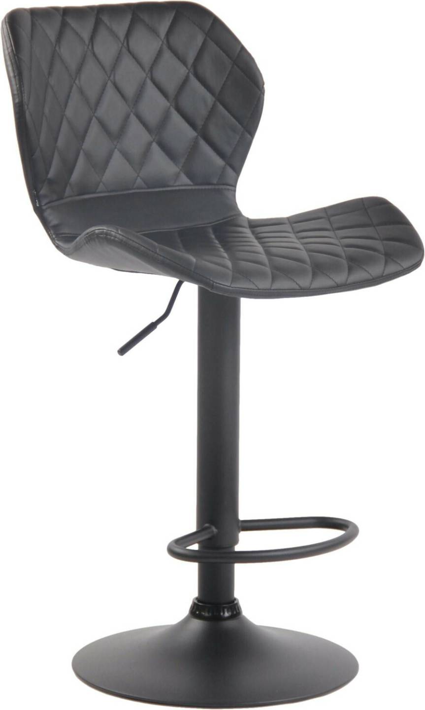 CLP Bar stool cork faux leather black black (313208) Mobili bar