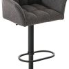 Mobili bar CLP Bar stool Damaso B fabric titanium gray (1016764114)