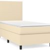 vidaXL Box spring bed with mattress 90x190cm fabric (3141582) Letti