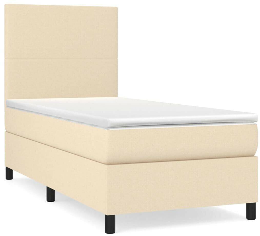 vidaXL Box spring bed with mattress 90x190cm fabric (3141582) Letti