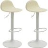 Mobili bar CLP Set of 2 bar stools Lana V2 white cream (319862)